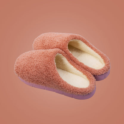 Couple Japanese Indoor Thick-soled Non-slip Slippers Household Warmth Thick Plush