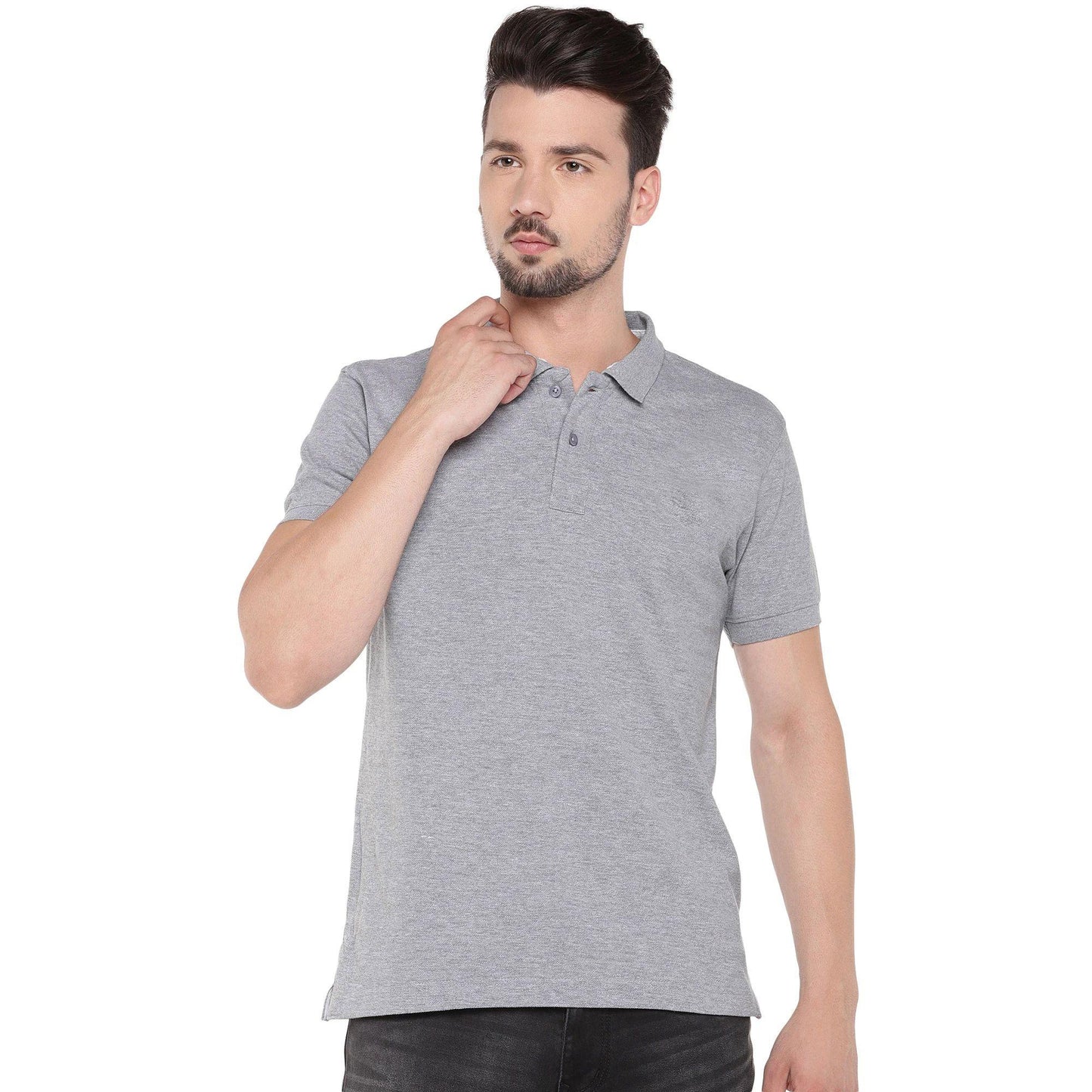 OS Cotton Blend Solid Half Sleeves Polo T-Shirt PRODUCT CODE (OS0005520)