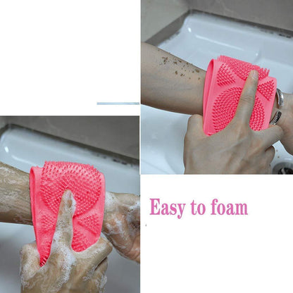 OS Back Scrubber- Silicone Body Double Side Bathing Back Scrubber PRODUCT CODE (OS0004775)