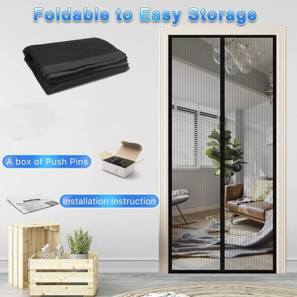 OS Door Curtain-Mesh Screen Net Home Magnetic Foldable Anti Mosquito Door Curtains PRODUCT CODE (OS0004557)