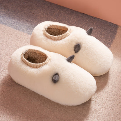 Home Warmth Confinement Cotton Slippers Bag Heel