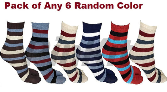 OS Women Cotton Multi Color Stripes Thumb Socks PRODUCT CODE (OS0010080)