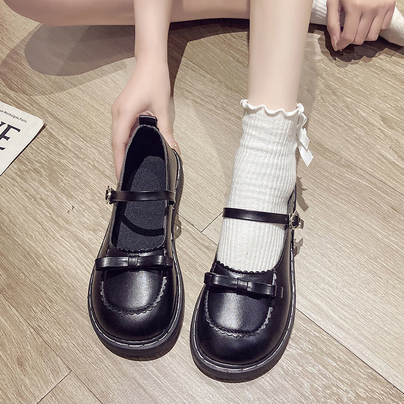 Cute Bow Mary Jane Small Leather Shoes Women