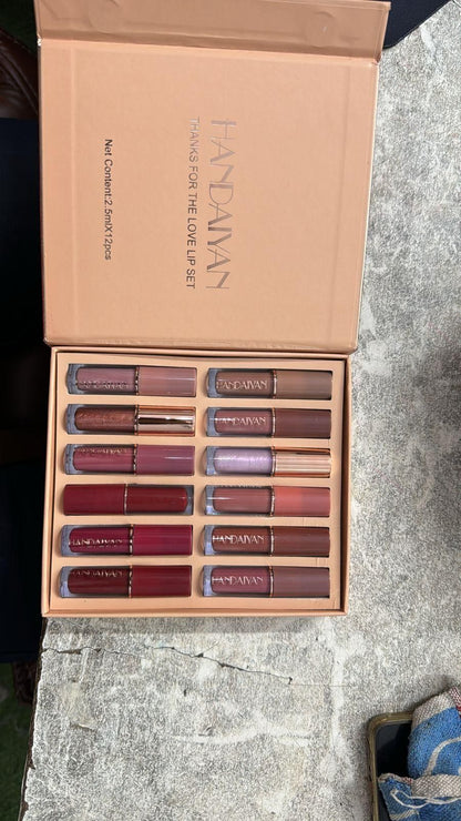 OS Velvet Matte Liquid Lipstick Set 12Pcs PRODUCT CODE (OS0001198)