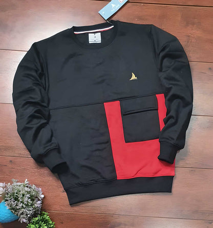 OS Men Fleece Color Block Full Sleeves Sweatshirt PRODUCT CODE(OS0008478)