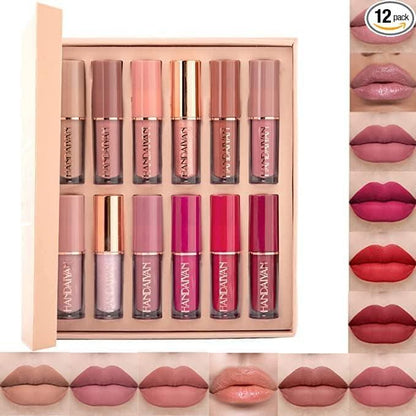 OS Velvet Matte Liquid Lipstick Set 12Pcs PRODUCT CODE (OS0001198)