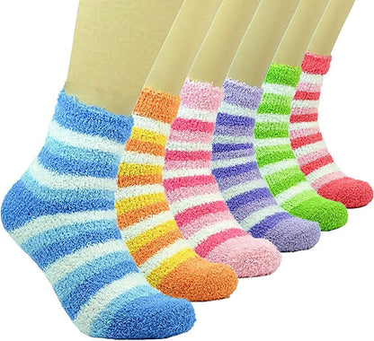 OS Soft & Cozy Ladies Women Girls Fuzzy Socks Winter Warm Feather Socks PRODUCT CODE (OS0010068)