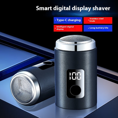 Mini Men's Electric Shaver With Power Display