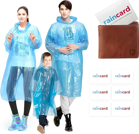 OS FULLY Reusable Wallet Rain Card Rain Coat for Adults (Set of 5) Multicolour PRODCUT CODE(OS0008260)