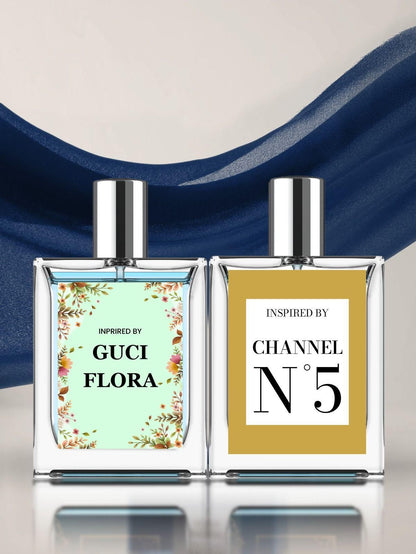 Inspired By Gucci Flora & Channel N5 Eau De Parfume 100ml Pack of 2 PRODUCT CODE(OS0008527)