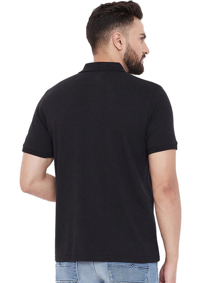 OS Cotton Blend Solid Half Sleeves Mens Polo Neck T-Shirt (Pack of 4) PRODUCT CODE (OS0005007)