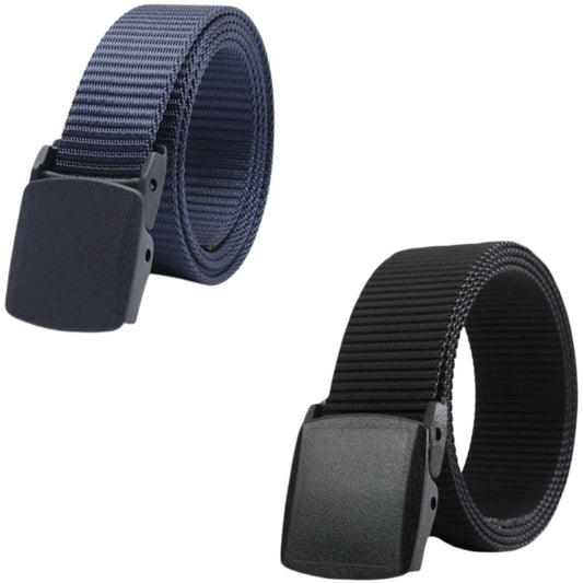 OS Fidato Unisex Canvas Belt Pack Of 2 FDCANVASBELTBLKNAVY PRODUCT CODE(OS0008331)