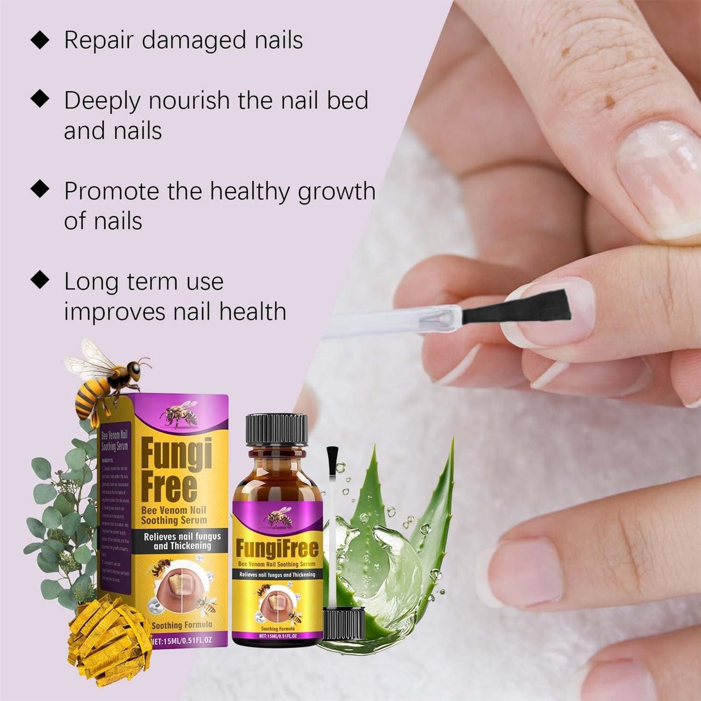 OS Fungi Free Bee Venom Nail Treatment Solution Serum (15ml) PRODUCT CODE (OS0001256)