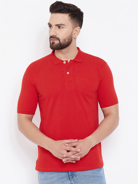 OSCotton Blend Solid Half Sleeves Polo T-Shirt PRODUCT CODE (OS0005521)