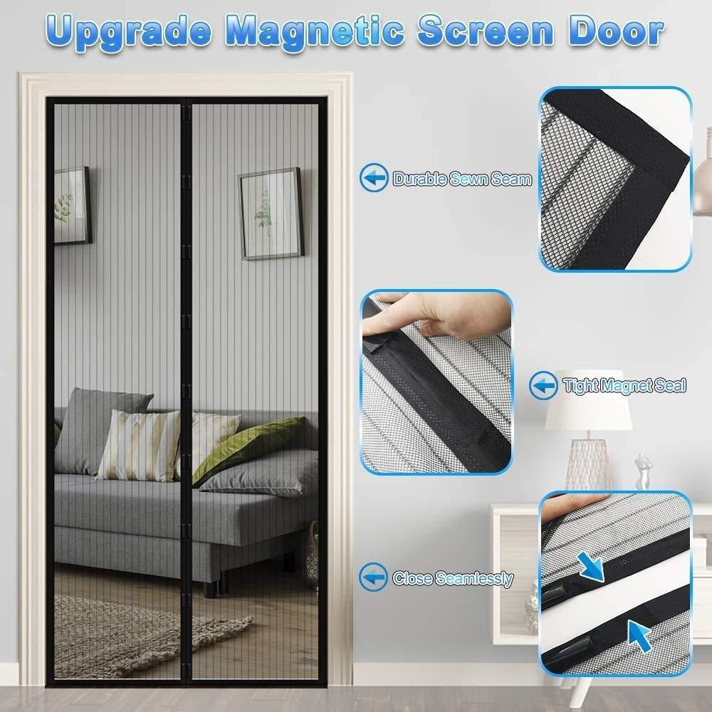 OS Door Curtain-Mesh Screen Net Home Magnetic Foldable Anti Mosquito Door Curtains PRODUCT CODE (OS0004557)