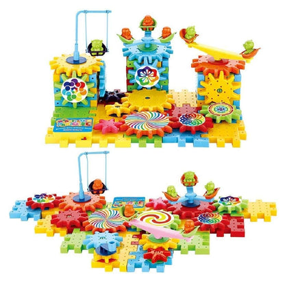 OS Battery Operated 81pcs Rotating Building Blocks with Gears for STEM Learning PRODUCT CODE (OS0001140)