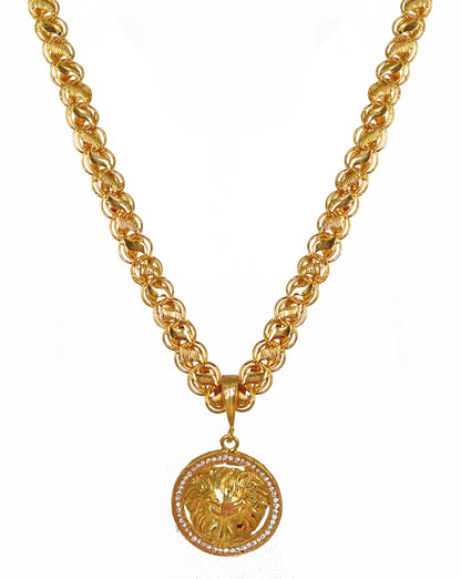 Luxurious Men's Gold Plated Pendant With Chain Vol 3 PRODUCT CODE (OS0006791)