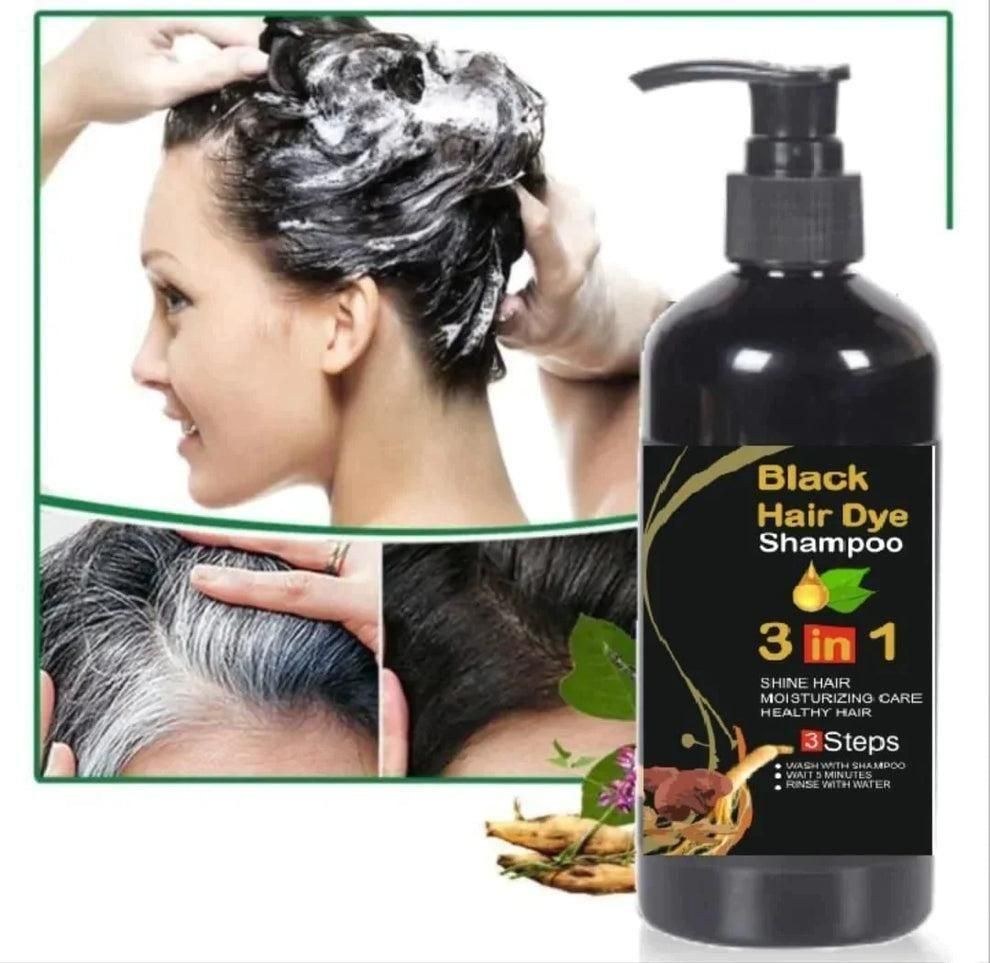 Unisex Instant Black Herbal Hair Dye Shampoo for Grey Hair Coverage Shampoo 3 in 1(100ml) Pack Of 2 PRODUCT CODE(OS0008538)