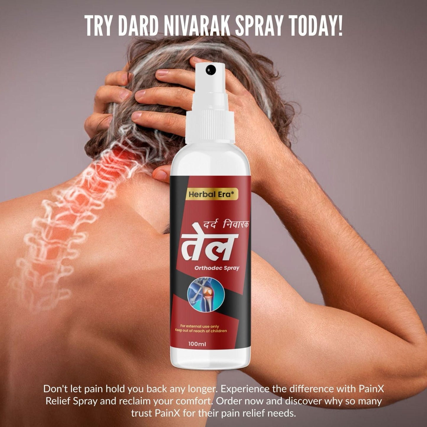 OS Herbal Era Dard Nivarak Spray Tel 100ml - Natural Pain Relief Formula (Pack of 2) PRODUCT CODE (OS0006082)