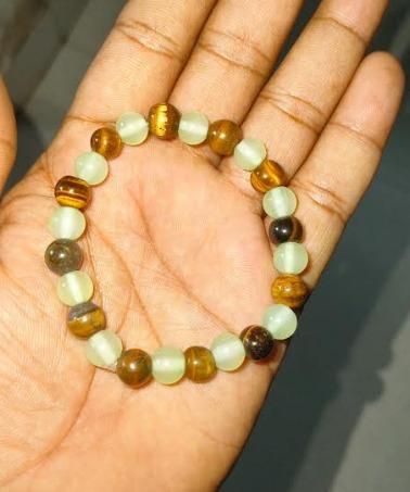 OS Natural Jade  Round Beads Bracelet (Pack Of 2) PRODUCT CODE (OS0007047)