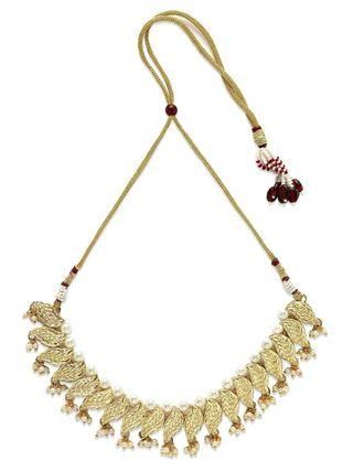 Karatcart Gold Plated Kundan Peal Jewellery Set for Women PRODUCT CODE (OS0006885)