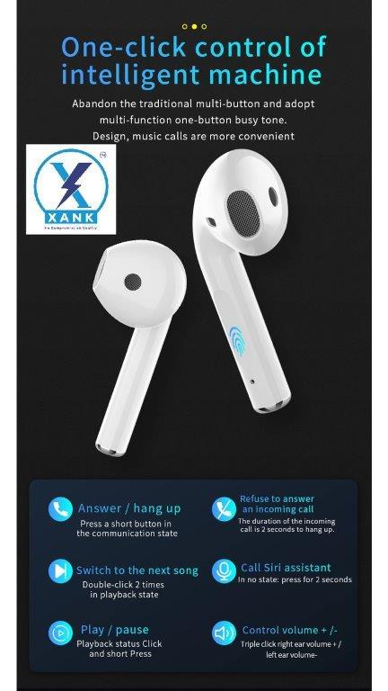 XANK i12 Earbuds with Charging Case Support All Smartphones & Tablets (White) PRODUCT CODE(OS0008511)