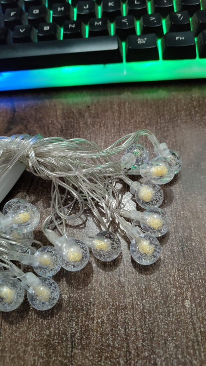 OS New 16 LED Crystal Balls String Light PRODUCT CODE (OS0004726)