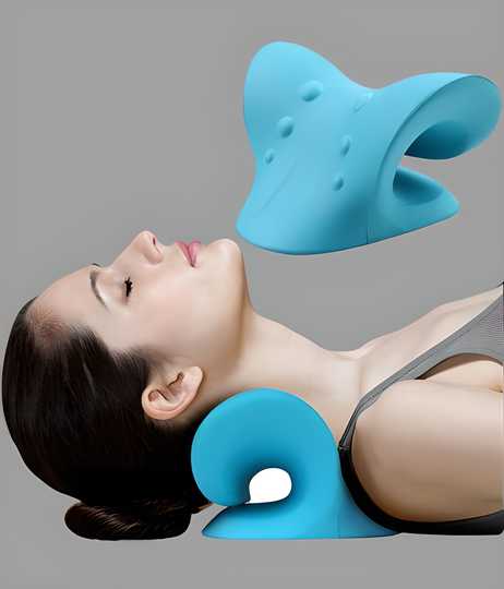 OS Expertomind Neck Relaxer Expertomind Neck Relaxer | Cervical Pillow | Neck & Shoulder Support for Pain Relief | Chiropractic Acupressure Massage | Durable and Soft | Portable & Easy to Carry - Blue Color Massager (Blue)  PRODUCT CODE(OS0002017)