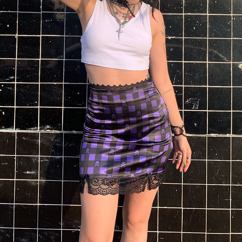 Similar Side Printed Wrapped Hip Skirt