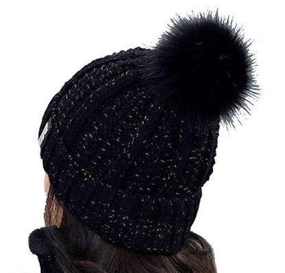 OS Women's  Winter Soft Warm 1 Set Snow Proof Ball Cap / Woolen Beanie Cap with Scarf PRODUCT CODE (OS0010070)