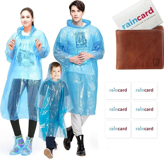 OS FULLY Reusable Wallet Rain Card Rain Coat for Adults (Set of 5) Multicolour PRODUCT CODE (OS0005536)