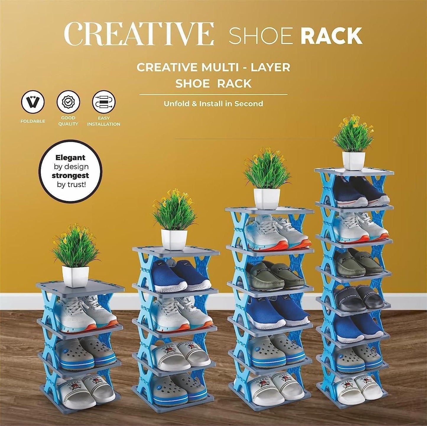 OS Smart Foldable Shoes Tier Shoe Rack 5 Layer PRODUCT CODE (OS0004534)