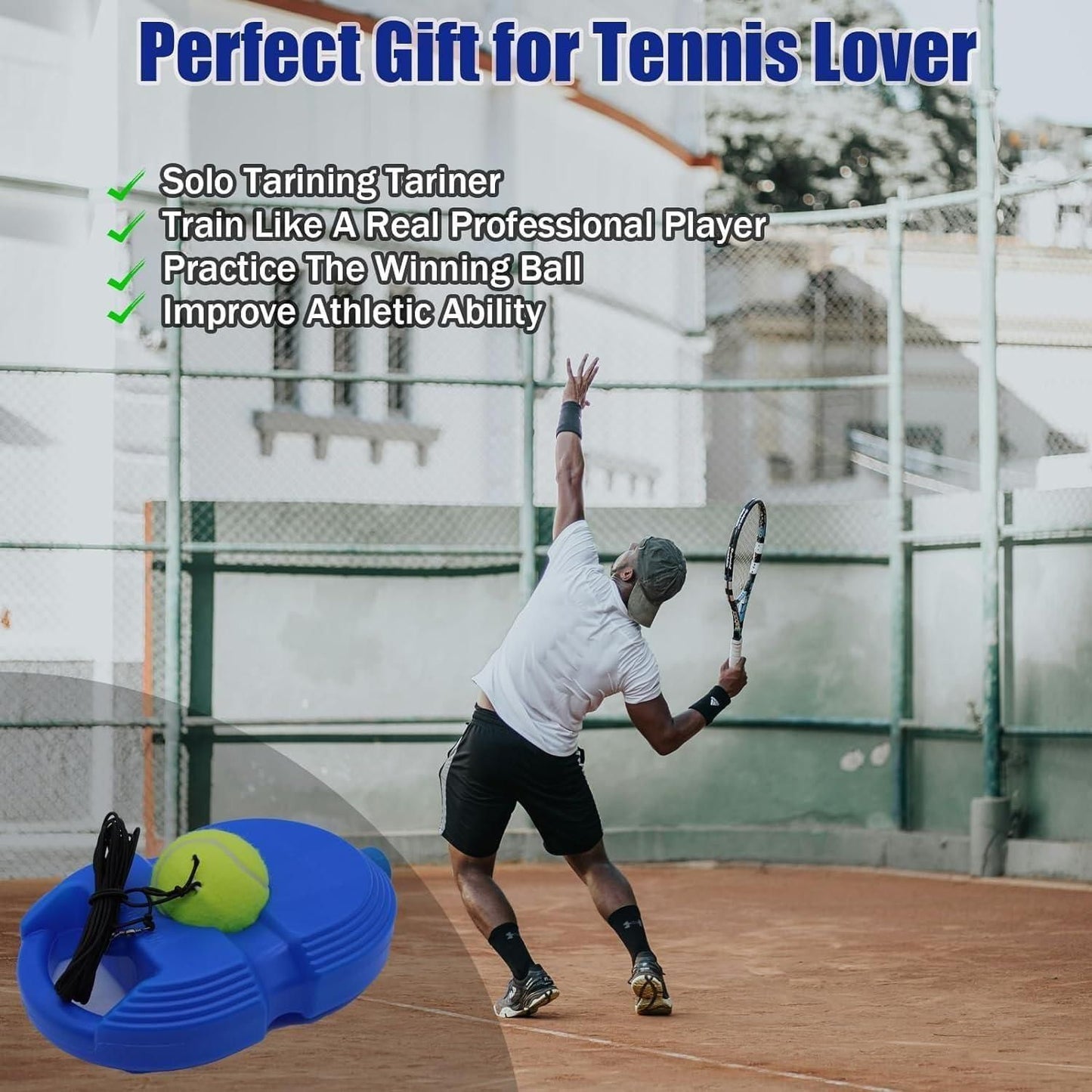 OS Solo Tennis Trainer Rebound Ball with String for Self Tennis Practice PRODUCT CODE (OS0006004)