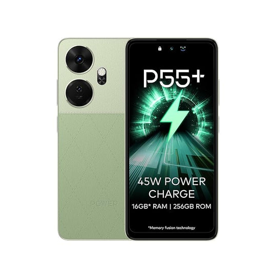 itel P55+ 4G | Upto 16GB RAM with Memory Fusion & 256GB ROM| 50MP AI Dual Rear Camera & 8MP Front Camera| 45W Charger with 5000 mAh Battery | Dynamic Bar|UFS 2.2| Royal Green PRODUCT CODE (OS00018001)