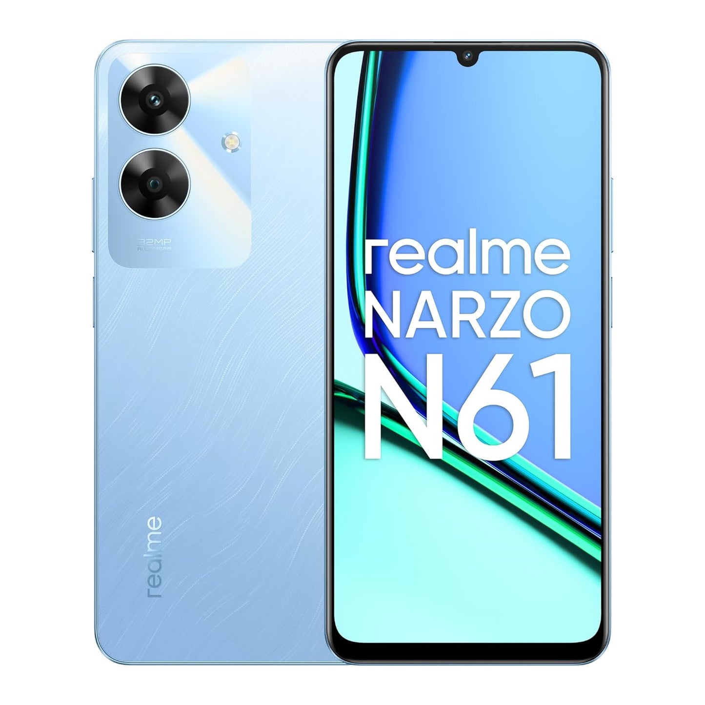 realme NARZO N61 (Voyage Blue,4GB RAM+64GB Storage) 90Hz Eye Comfort Display | IP54 Dust & Water Resistance | 48-Month Fluency | Charger in The Box PRODUCT CODE (OS00015003)