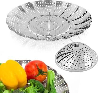 OS Stainless Steel Steamer basket for Veggie/Seafood with Safety Tool PRODUCT CODE (OS0004754)