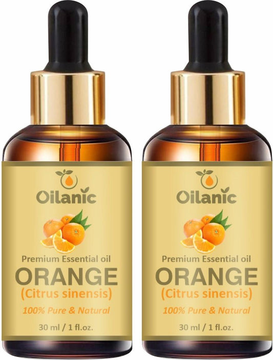 Oilanic Premium Orange Essential Oil Combo pack of 2 bottles of 30 ml(60 ml) PRODUCT CODE(OS0008530)