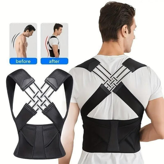 OS Adjustable Back Posture Corrector/ Slouching Relieve Pain Belt Women Men PRODUCT CODE(OS0006028)