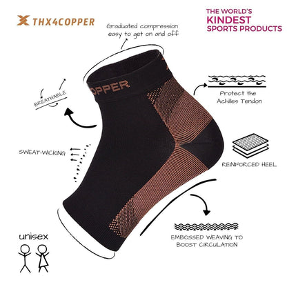 OS Copper Compression Recovery Foot Sleeves for Men & Women (1 Pair) PRODUCT CODE (OS0004779)