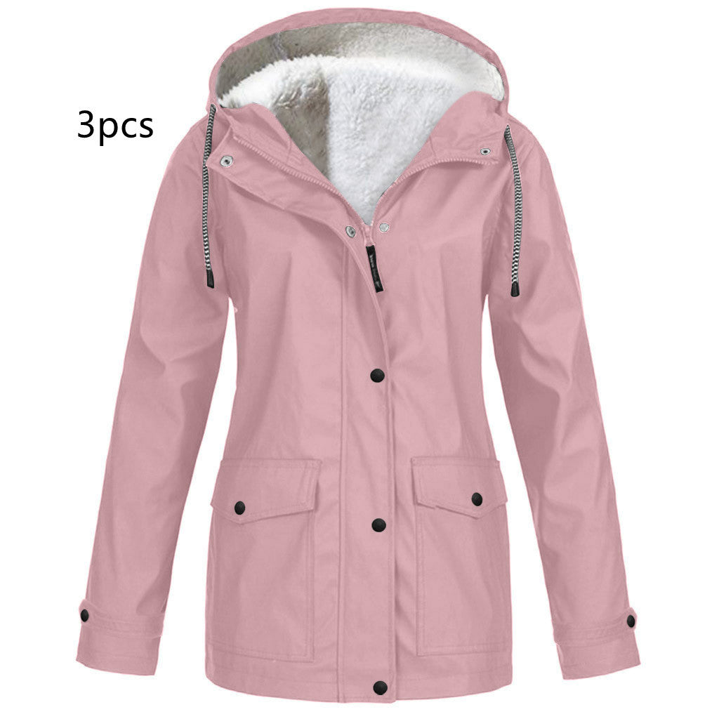 Fleece Outdoor Mountaineering Hooded Jacket