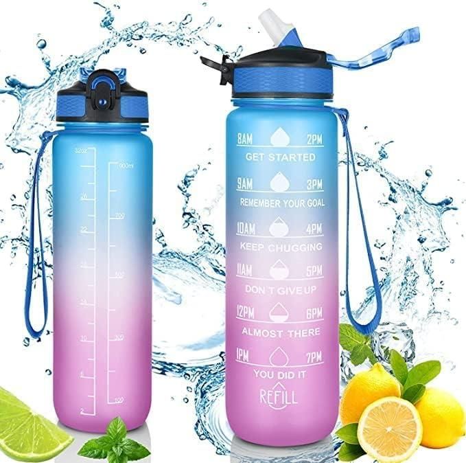 OS Unbreakable Water Bottle for Home with Motivational Time Marker PRODUCT CODE (OS0002060)