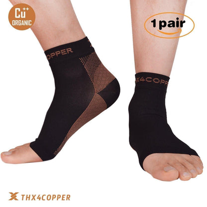 OS Copper Compression Recovery Foot Sleeves for Men & Women (1 Pair) PRODUCT CODE (OS0004779)