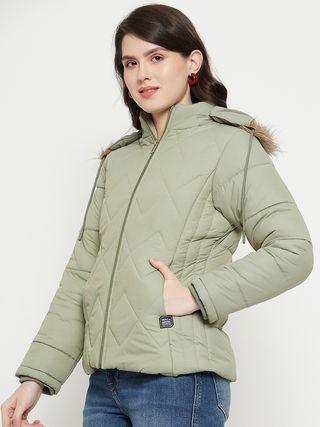 OS Women's Winter Wear Solid Parka Jacket PRODUCT CODE (OS0010033)