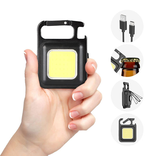 Mini LED COB Flashlight , Keychain Light, 500 Lumen Rechargeable Flashlights PRODUCT CODE(OS0008486)