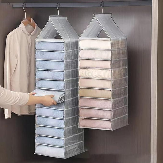 OS Hanging Closet Foldable Organizer 6 Slots PRODUCT CODE (OS0004757)