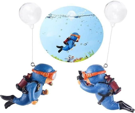 OS Diver Cartoon Aquarium Floating Cute Resin 2pc PRODUCT CODE (OS0004579)