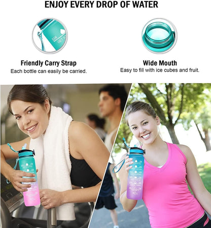 OS Unbreakable Water Bottle for Home with Motivational Time Marker PRODUCT CODE (OS0002060)