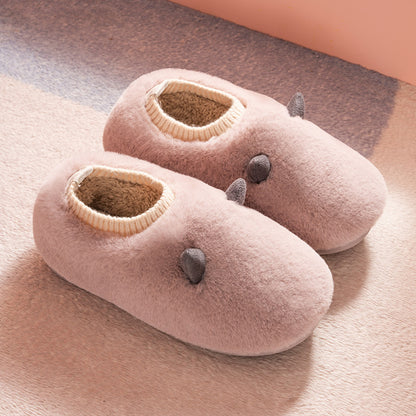 Home Warmth Confinement Cotton Slippers Bag Heel