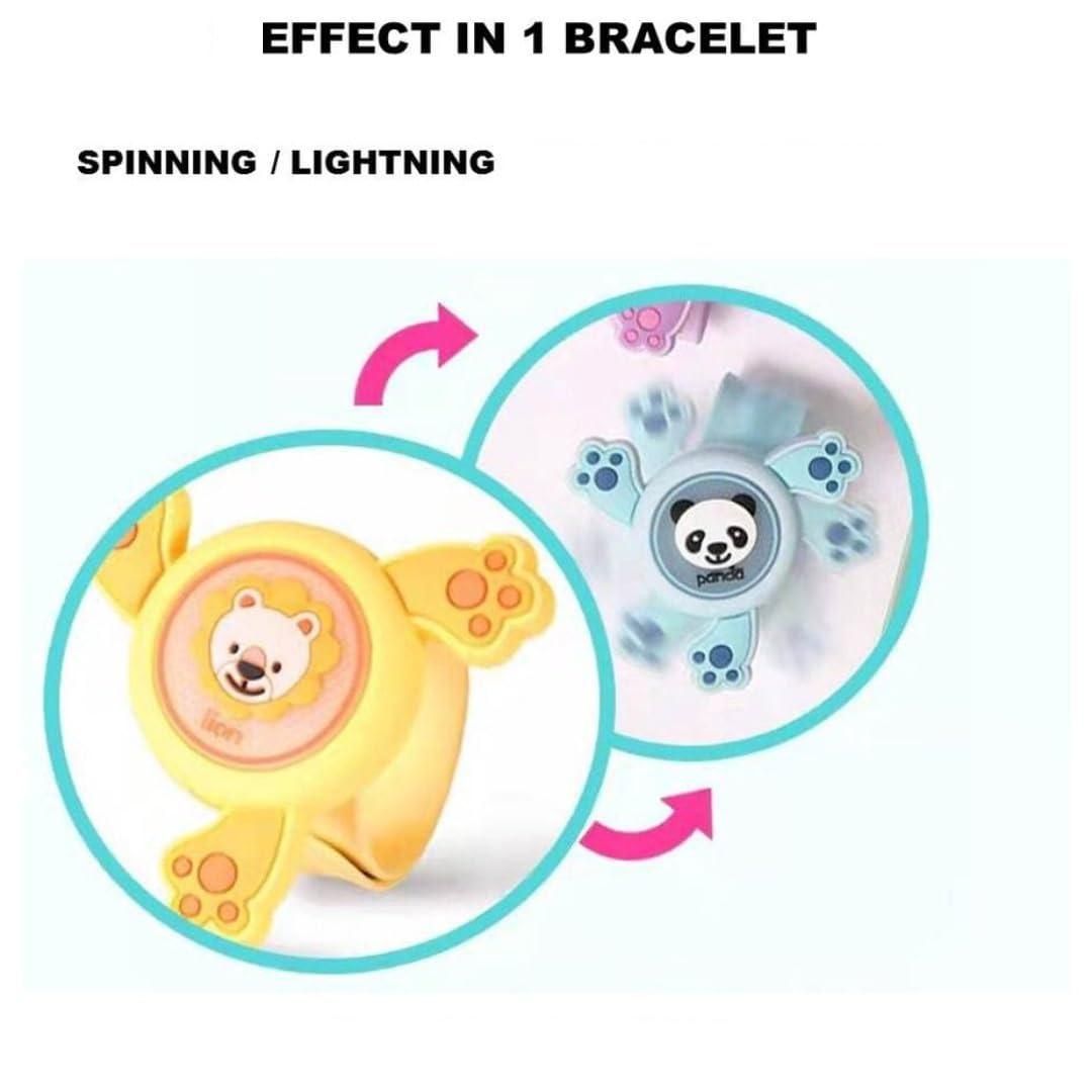 LED Light Kids Rakhi Spinning Toy Boy Girl Spinning Slap Band Cartoon Bracelet PRODUCT CODE (OS0006876)