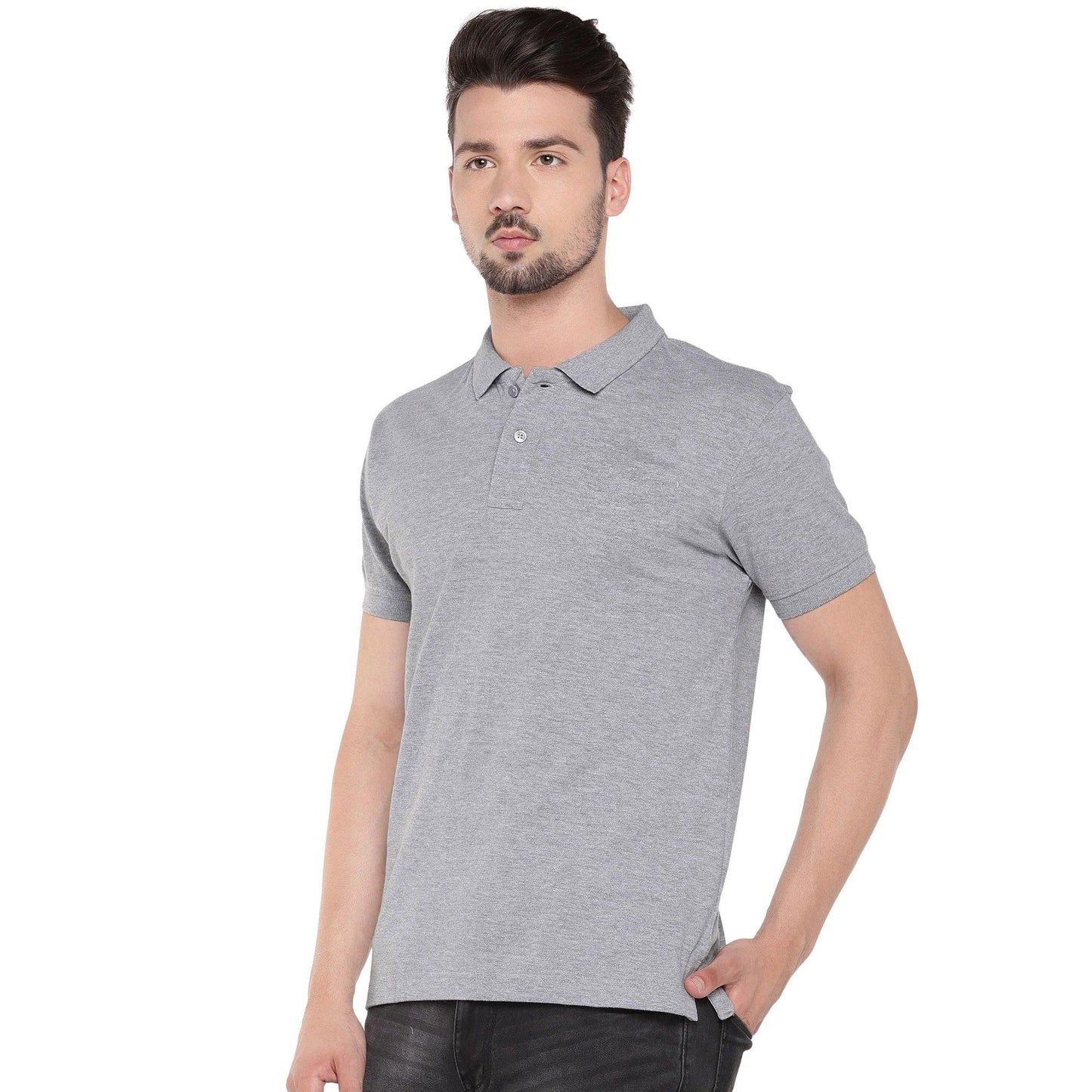 OS Cotton Blend Solid Half Sleeves Polo T-Shirt PRODUCT CODE (OS0005520)